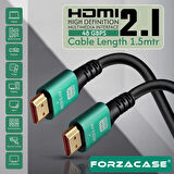 Forzacase Ultra HDTV 8K Yüksek Hızlı HDMI Kablosu - 1.5 Metre | TV PS5 8K 60Hz, 4K 120Hz - FC1085
