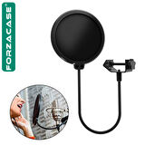 Forzacase Çift Katmanlı Stüdyo İçin Mikrofon Pop Filtre Canlı Yayın, Müzik Pop Filter - FC1089
