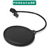 Forzacase Çift Katmanlı Stüdyo İçin Mikrofon Pop Filtre Canlı Yayın, Müzik Pop Filter - FC1089