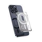 Forzacase iPhone Tüm Modeller ile uyumlu Magsafe Özellikli Manyetik Şeffaf Cüzdan Kartlık - FC1091