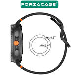 Forzacase Samsung Galaxy Watch 8 44 mm ile uyumlu Tokalı Silikon Kordon Kayış - FC1092