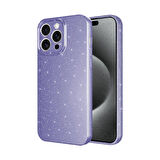 Forzacase iPhone 14 Pro uyumlu Glare Serisi Kamera Korumalı Simli Silikon Kılıf