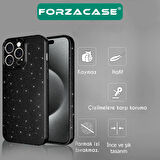 Forzacase iPhone 14 Pro uyumlu Glare Serisi Kamera Korumalı Simli Silikon Kılıf