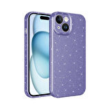 Forzacase iPhone 15 uyumlu Glare Serisi Kamera Korumalı Simli Silikon Kılıf