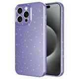 Forzacase iPhone 15 Pro Max uyumlu Glare Serisi Kamera Korumalı Simli Silikon Kılıf