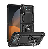 Forzacase Samsung Galaxy Z Flip4 ile uyumlu Ares Serisi Yüzük Standlı Armor Sert Plastik Kılıf
