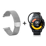 Forzacase Xiaomi Watch S1 Active Uyumlu  Metal Mıknatıslı Kordon Kayış + Ekran Koruma Filmi - FC096