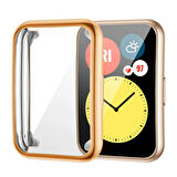 Forzacase Huawei Watch Fit 2 ile uyumlu Önü Kapalı Ekran Korumalı Silikon Kılıf - FC010