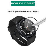 Forzacase Samsung Galaxy Watch 6 Classic 47mm için Silikon Kordon Kayış + Ekran Koruma Filmi - FC163