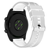 Forzacase Realme Watch 36 mm / Realme Watch S için Tokalı Çizgi Desen Silikon Kordon Kayış - FC369