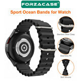 Forzacase Xiaomi Watch 2 Pro için Ocean Oluklu Silikon Kordon Kayış - FC143