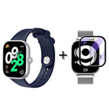 Forzacase Xiaomi Redmi Watch 4 ile uyumlu Silikon Kordon Kayış + Ekran Koruma Filmi - FC395