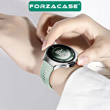 Forzacase Huawei Watch 5 46mm LTE ile uyumlu Özel Tasarım Çizgili Tokalı Silikon Kordon Kayış FC1102