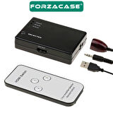 Forzacase 3 Giriş 1 Çıkış Kumandalı HDMI Çoklayıcı 5in1 Switch 1080p Full HD - FC1112