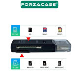 Forzacase 2in1 USB 3.0 Kart Okuyucu SD / Micro SD / TF Çevirici - FC1114