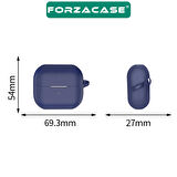Forzacase Samsung Galaxy Buds 3 / 3 Pro ile uyumlu Anahtar Askılıklı Bluetooth Kulaklık Kılıfı - FC1123
