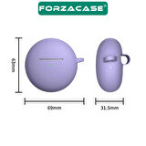 Forzacase Huawei FreeBuds 7i ile uyumlu Anahtar Askılıklı Bluetooth Kulaklık Kılıfı - FC1134