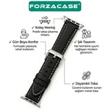 Forzacase Apple Watch Ultra 49mm ile uyumlu Suni Deri Kordon Kayış - FC1242