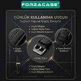Forzacase Amazfit GTR 3 / GTR 3 Pro ile uyumlu Suni Deri Kordon Kayış - FC1243