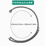Forzacase Samsung Galaxy Watch 8 40mm ile uyumlu Cırtlı Hasır Örgü Kumaş Kordon Kayış - FC1248