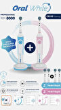 Oral White Professional Series 8000 Şarjlı Diş Fırçası Mavi ve Pembe İkili Set