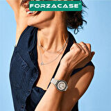 Forzacase Garmin Venu 3 45mm ile uyumlu Ocean Oluklu Silikon Kordon Kayış - FC143