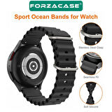 Forzacase Huawei Watch Ultimate 2 ile uyumlu Ocean Oluklu Silikon Kordon Kayış - FC143
