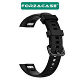 Forzacase Honor Band 5 - Band 4 için Çizgili Sportif Silikon Kordon Kayış - FC154