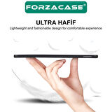 Forzacase iPad Pro 12.9 2020 Tablet ile Uyumlu Silikon Kılıf Siyah - FC155