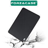 Forzacase iPad Pro 12.9 2020 Tablet ile Uyumlu Silikon Kılıf Siyah - FC155