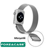 Forzacase Apple Watch 10 42mm ile uyumlu Metal Mıknatıslı Kordon Kayış - FC158