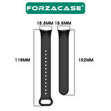 Forzacase Xiaomi Mi Band 9 için Silikon Kordon Kayış - FC176