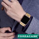 Forzacase Apple Watch 8 45 mm Uyumlu Metal Bakla Kordon Kayış - FC179