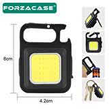 Forzacase 30 COB Led Mıknatıslı Anahtarlık Şişe Açacağı Mutfak Ev Garaj Kamp Outdoor Led Lamba FC231