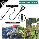Forzacase Orta ve Büyük Boy Köpekler için Reflektörlü Gezdirme Tasması 130 cm - FC235