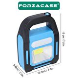 Forzacase 3 Watt Şarj Edilebilir Güneş Enerjili Solar El Feneri 3 Modlu Kamp Lambası - FC243