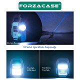 Forzacase 3 Watt Şarj Edilebilir Güneş Enerjili Solar El Feneri 3 Modlu Kamp Lambası - FC243