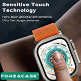 Forzacase Apple Watch Ultra 2 49 mm Uyumlu Metal Çerçeveli Tam Kaplayan 3D Ekran Koruyucu Cam - FC249