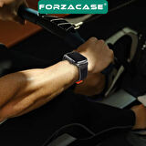 Forzacase Apple Watch 42 / 44 / 45 / 49 mm uyumlu Trial Cırtlı Hasır Kumaş Kordon Kayış - FC266