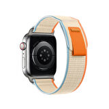 Forzacase Apple Watch 9 41 mm uyumlu Trial Cırtlı Hasır Kumaş Kordon Kayış - FC267