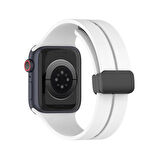 Forzacase Apple Watch 8 45 mm Uyumlu Manyetik Tokalı 22mm Silikon Kordon Kayış - FC272