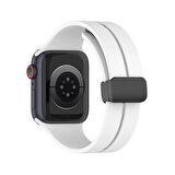 Forzacase Apple Watch 10 Series 46mm ile uyumlu Manyetik Tokalı Silikon Kordon Kayış - FC272