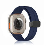 Forzacase Apple Watch 10 Series 46mm ile uyumlu Manyetik Tokalı Silikon Kordon Kayış - FC272