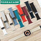 Forzacase Apple Watch 10 Series 46mm ile uyumlu Manyetik Tokalı Silikon Kordon Kayış - FC272