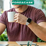 Forzacase Apple Watch 10 Series 46mm ile uyumlu Manyetik Tokalı Silikon Kordon Kayış - FC272