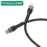 Forzacase Hydra Serisi Type-C to Lightning Örgülü 20W PD Hızlı Şarj Kablosu 1 metre - FC317