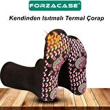 Forzacase Unisex 38-44 beden Kendinden Isıtmalı Ayak Masajlı Termal Çorap - FC322