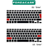 Forzacase Apple Macbook 16’ Touch Bar A2141 Silikon Klavye Koruması Şeffaf EU / Türkçe- FC338
