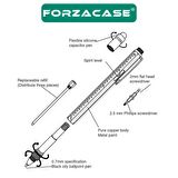 Forzacase Su Terazili Cetvelli Tornavidalı Çok Fonksiyonlu Mühendis Kalemi Dokunmatik Touchpen FC367