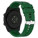 Forzacase Huawei Watch GT5 46 ile uyumlu Tokalı Çizgi Desen Silikon Kordon Kayış - FC369